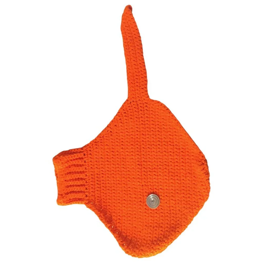 Homemade/Handmade Crocheted Orange Dog Sweater Large